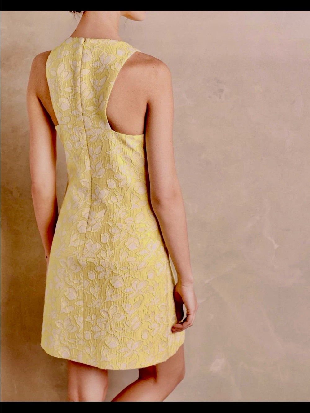 Anthropologie Yellow Ravinia Floral Mini Shift Dress - Picture 2 of 6
